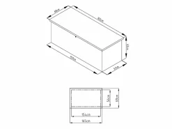 Arcón de jardín de acero galvanizado volumen 582L - TOMASO^Vente-unique Hot