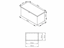 Arcón de jardín de acero galvanizado volumen 400L - TOMASO^Vente-unique Discount