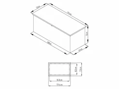 Vente-unique Baúl De Jardín|Arcón de jardín de acero galvanizado , volumen: 750L, TOMASO