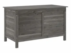 vidaxl Arcón de jardín madera maciza abeto 99x49,5x58,5 cm Gris antracita