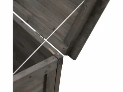 vidaxl Arcón de jardín madera maciza abeto 99x49,5x58,5 cm Gris antracita