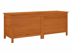 vidaxl Arcón de jardín madera maciza abeto marrón 150x50x56,5 cm Color natural claro Hot