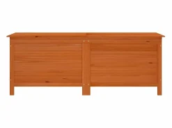 vidaxl Arcón de jardín madera maciza abeto marrón 150x50x56,5 cm Color natural claro Hot