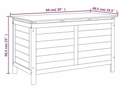vidaxl Baúl De Jardín|Arcón de jardín madera maciza abeto 99x49,5x58,5 cm