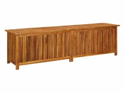 Arcón de jardín 200x50x58 cm Madera maciza de acacia^ Discount