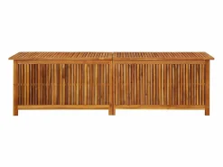 Arcón de jardín 200x50x58 cm Madera maciza de acacia^ Discount