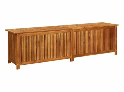 Arcón de jardín 200x50x58 cm Madera maciza de acacia^ Discount