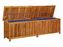 Arcón de jardín 200x50x58 cm Madera maciza de acacia^ Discount