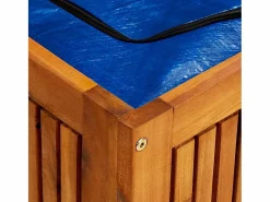 Arcón de jardín 200x50x58 cm Madera maciza de acacia^ Discount
