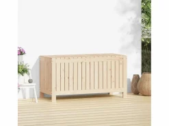 Arcón de jardín 115x49x60 cm Madera maciza de pino Marru00f3n Sale