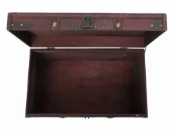 MCW Arcón de madera Antibes aspecto antiguo angular, angular Marru00f3n New