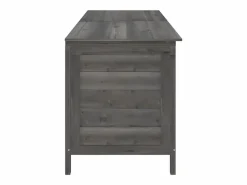 vidaxl Arcón jardín madera maciza abeto 198,5x50x56,5cm Gris antracita New
