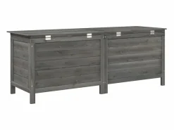 Arcón jardín madera maciza abeto 150x50x56,5 cm^vidaxl Discount