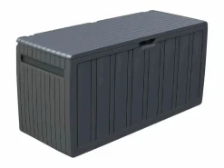 THINIA HOME Arcón para Exterior 270 Litros de Resina 117x45,5x57cm Gris Online