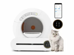 Arenero para gatos de autolimpieza adaptativa de 65L para varios gatos.^ Sale