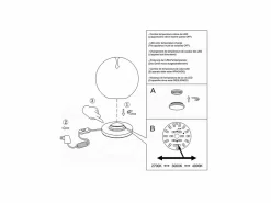 Ariel - Lámpara de mesa Fabas Luce - Luz táctil LED regulable de 11 W - Vidrio borosilicato con forma de gota Transparente Discount