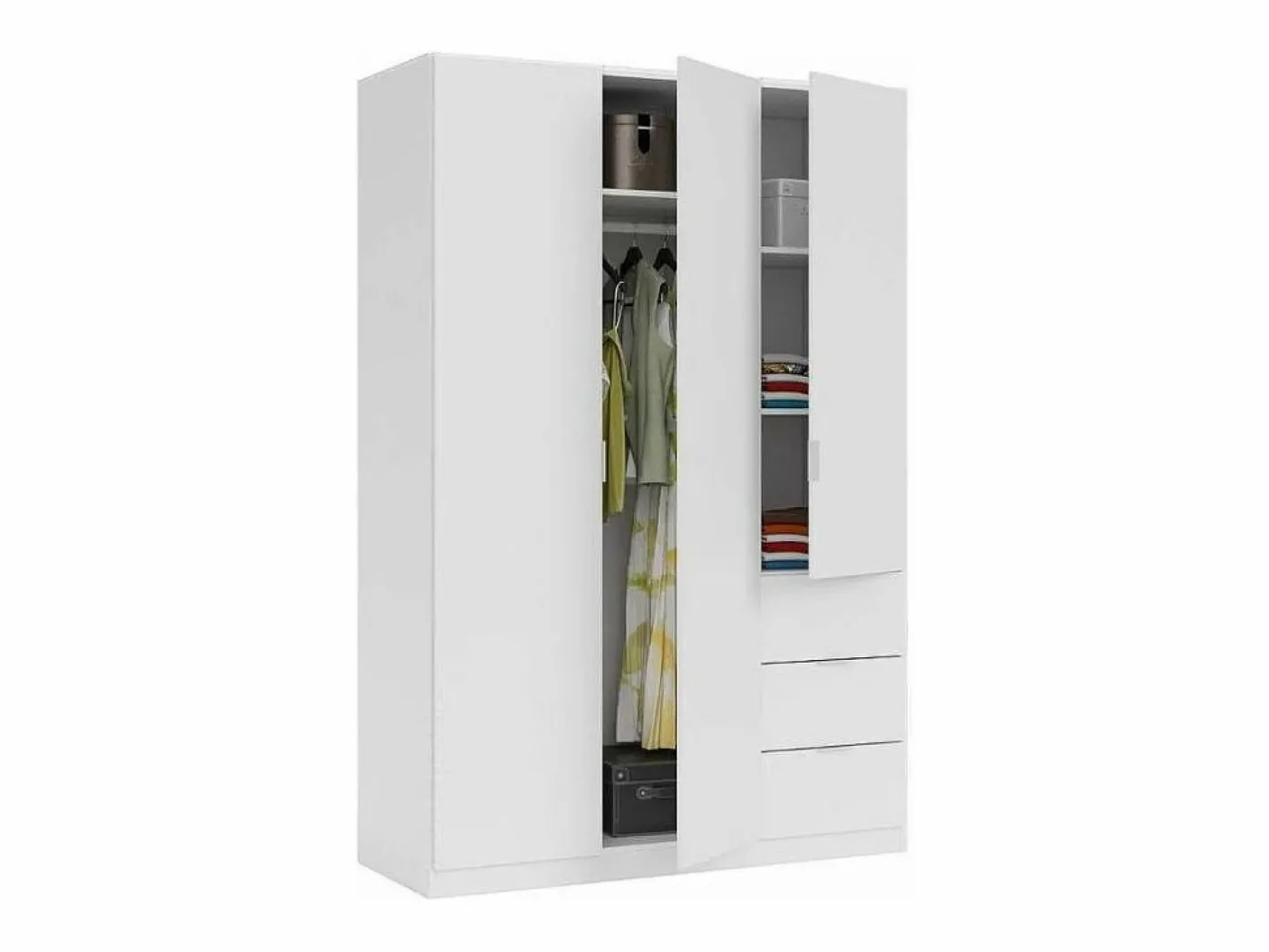 Armario|Armario 3 puertas abatibles 3 cajones acabado . 180cm(alto). 121cm(ancho). 52cm(fond