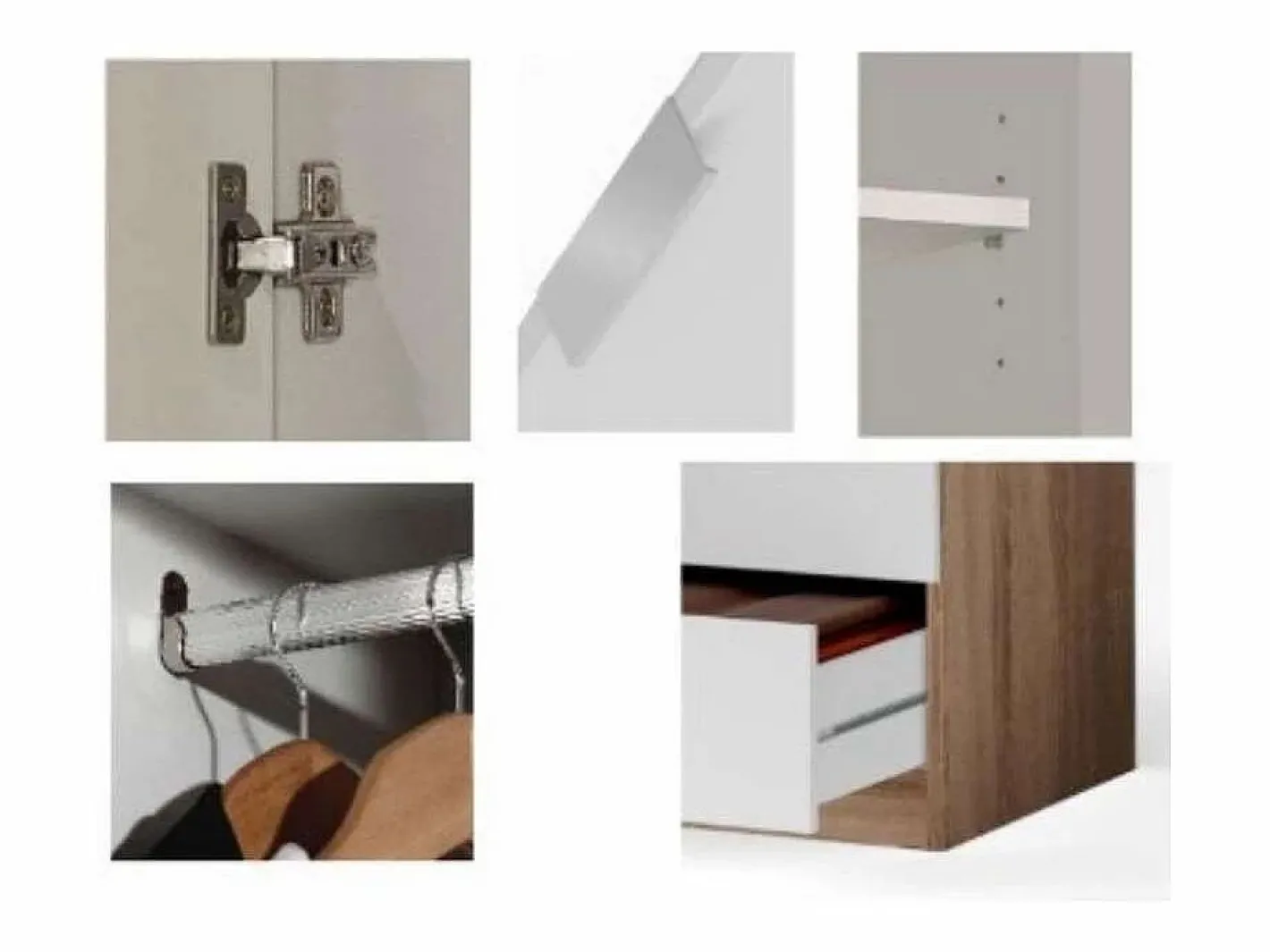 Armario|Armario 3 puertas abatibles 3 cajones acabado . 180cm(alto). 121cm(ancho). 52cm(fond