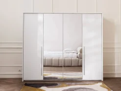Armario 2 puertas con espejo y LEDs 255 cm color INGINA^Vente-unique Online