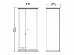 Armario 2 puertas con marco H200 cm - SOUTH^Calicosy Online
