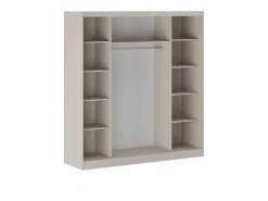 Vente-unique Armario|Armario 2 puertas correderas con espejo An200 cm - OCHIRA