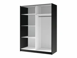 Armario 2 puertas correderas con espejo L150 cm color y natural - CALELA^Vente-unique Clearance
