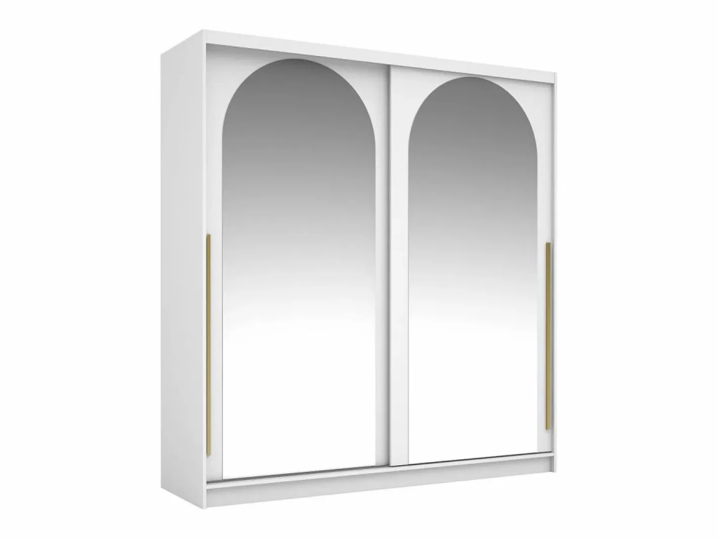 Armario 2 puertas correderas - Con espejos - L200 cm - Color: - ALVARENO^Vente-unique