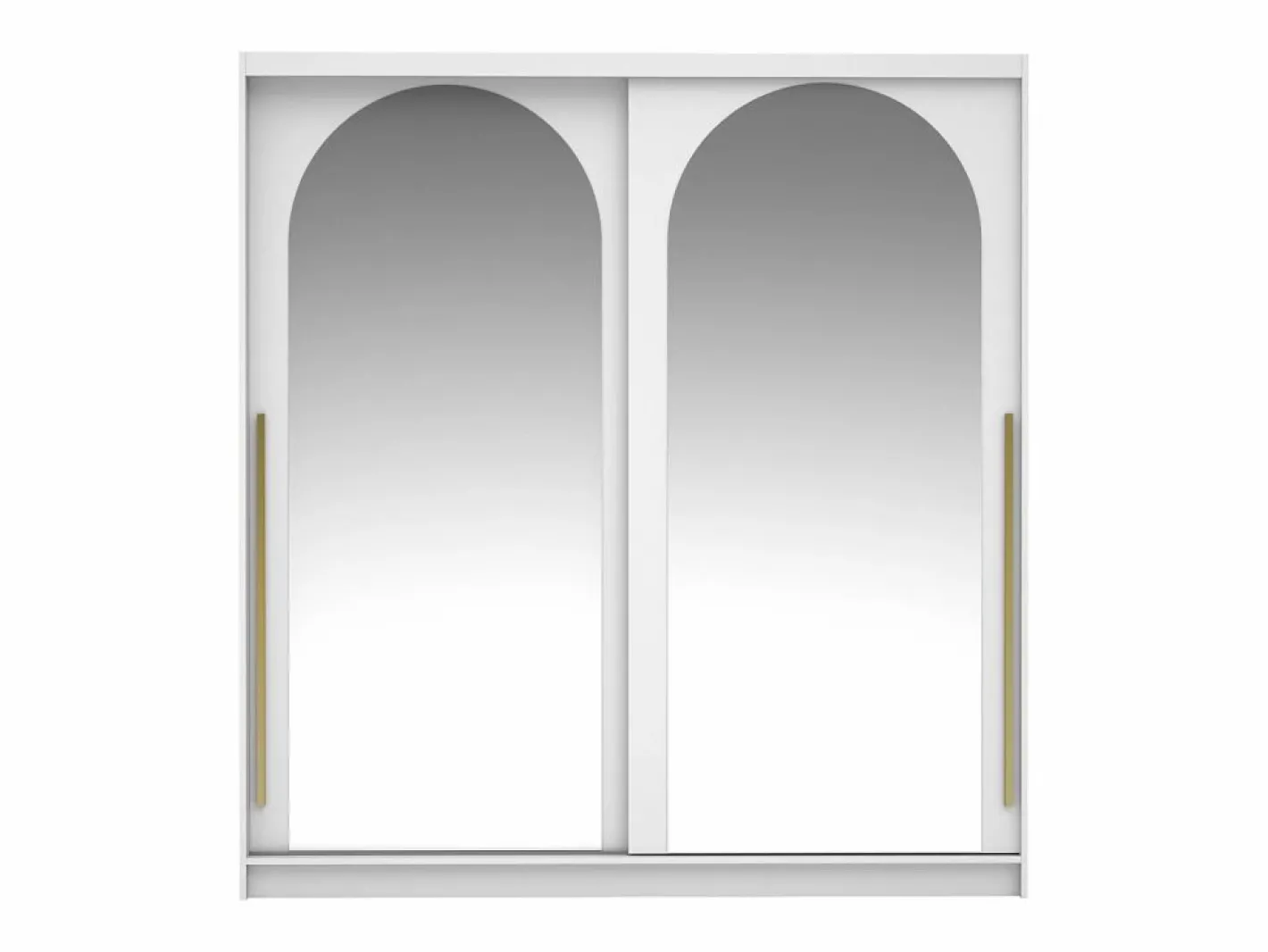 Armario 2 puertas correderas - Con espejos - L200 cm - Color: - ALVARENO^Vente-unique