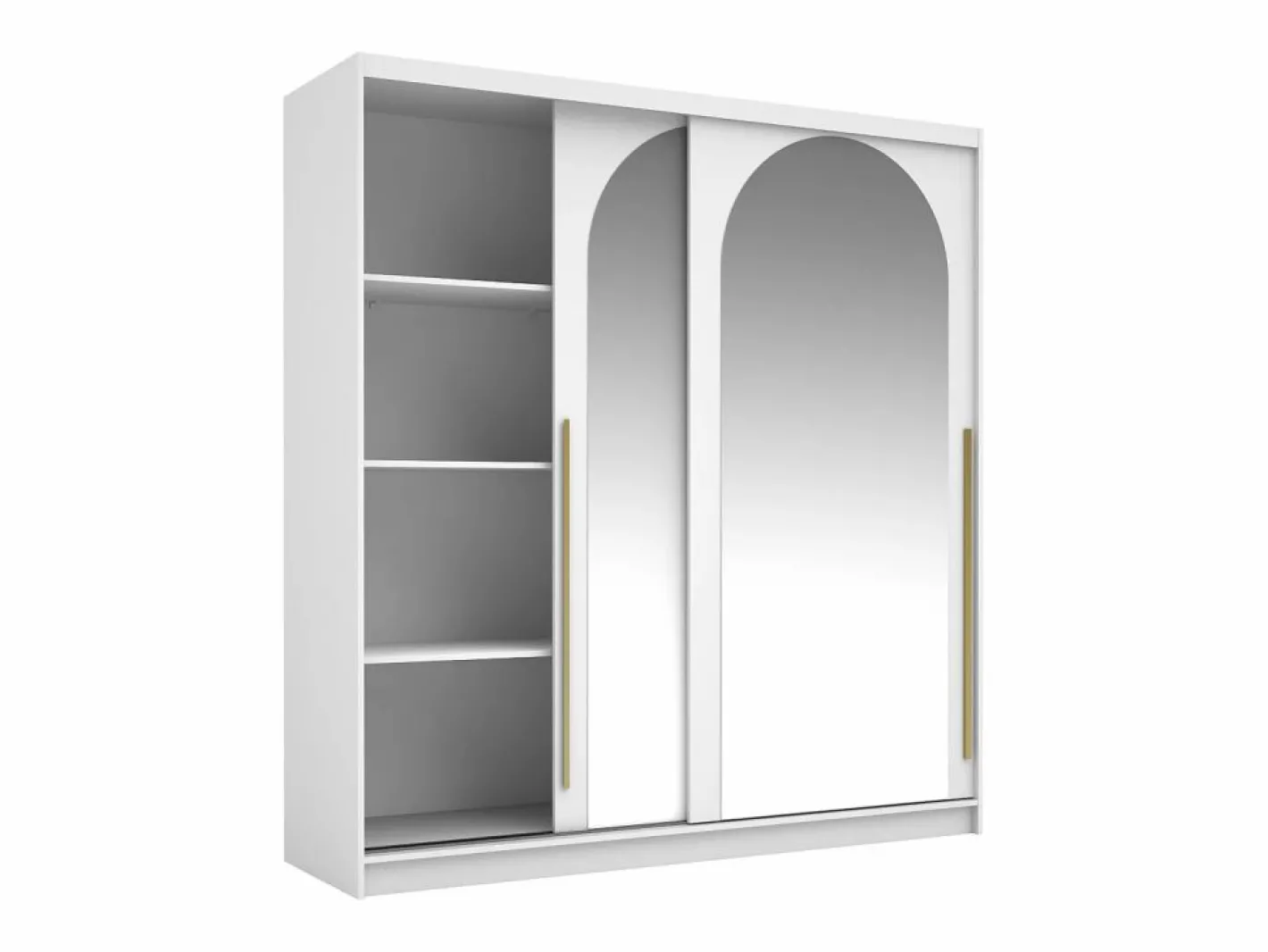 Armario 2 puertas correderas - Con espejos - L200 cm - Color: - ALVARENO^Vente-unique