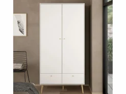 Calicosy Mueble Perchero|Armario 2 puertas y 2 cajones con patas de madera H200,1 cm - TARP