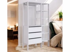 Venprodin Armario Abierto Con 3 Cajones Blanco Discount