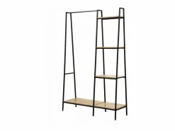Calicosy Armario abierto industrial con 1 estante inferior y 4 baldas - LEXIE Beige Online