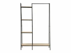 Calicosy Armario abierto industrial con 1 estante inferior y 4 baldas - LEXIE Beige Online