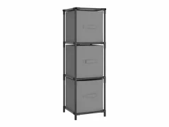 Armario almacenaje de acero con 3 cajones tela 34x34x101cm^vidaxl Discount