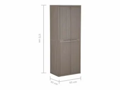vidaxl Armario De Jardín|Armario almacenaje de jardín PP apariencia madera 65x45x172 cm
