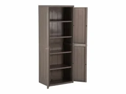 vidaxl Armario De Jardín|Armario almacenaje de jardín PP apariencia madera 65x45x172 cm