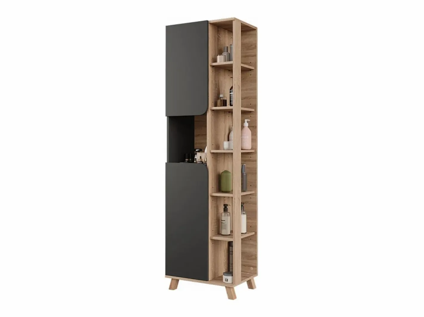Vicco Armario alto sonoma/antracita 50x35x175 karen Gris Online