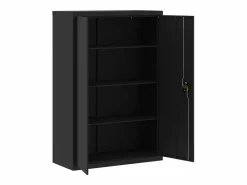 Armario archivador de acero 90x40x140 cm ES541211 Negro Best