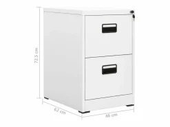 Armario archivador de acero 46x62x72,5 cm^vidaxl Clearance
