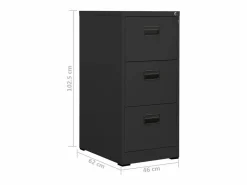 vidaxl Armario archivador de acero antracita 46x62x102,5 cm Gris antracita Hot
