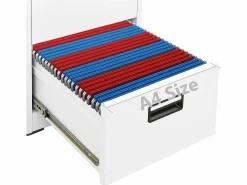 vidaxl Armario archivador de acero 46x62x102,5 cm Blanco New