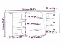 Armario auxiliar 3 unidades madera maciza de pino^vidaxl Best