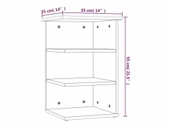 Clicnbuy Armario auxiliar de madera contrachapada 35x35x55 cm Blanco Outlet