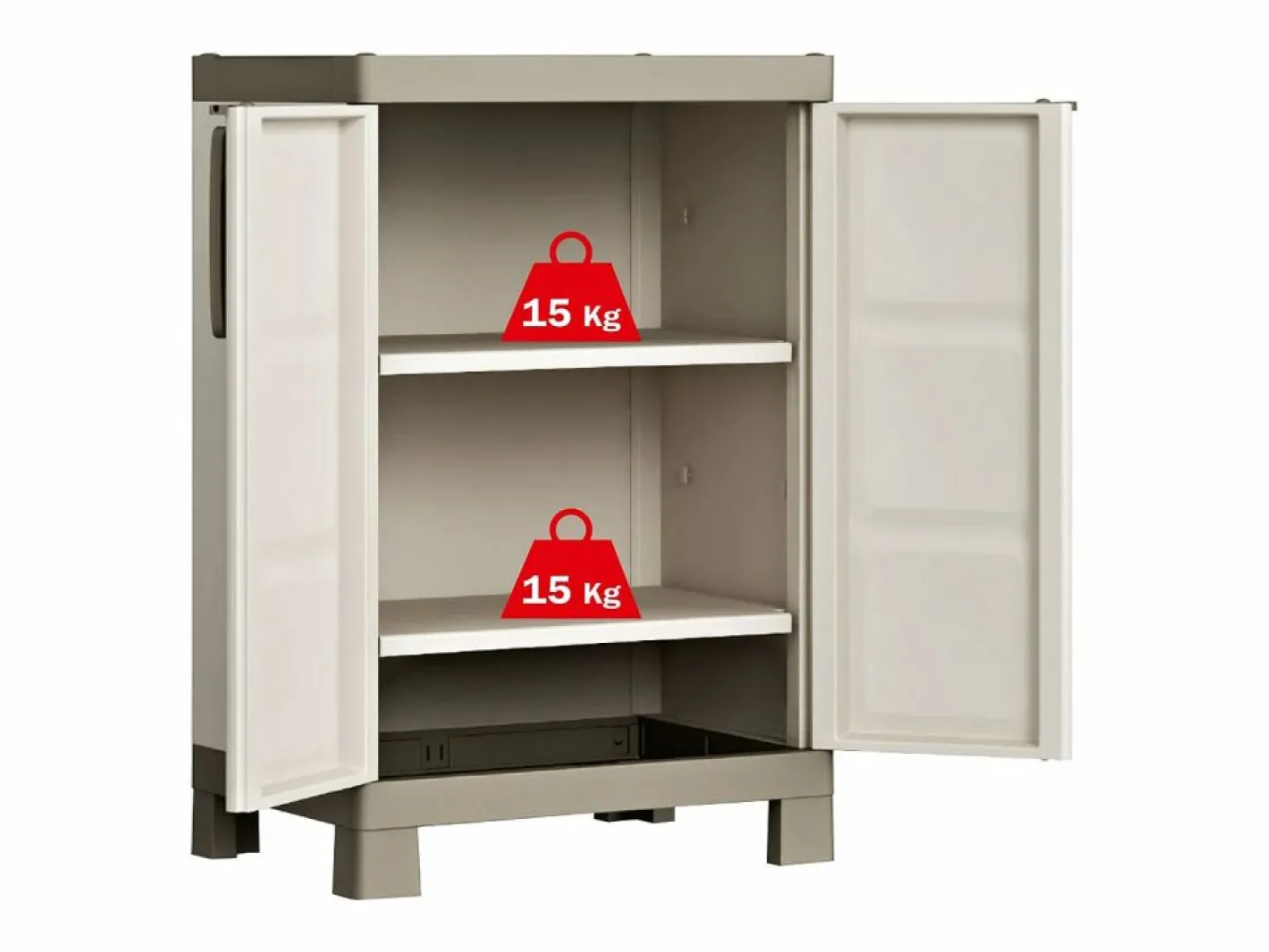 Keter Cajonera De Escritorio|Armario bajo almacenaje Excellence y taupe 97 cm