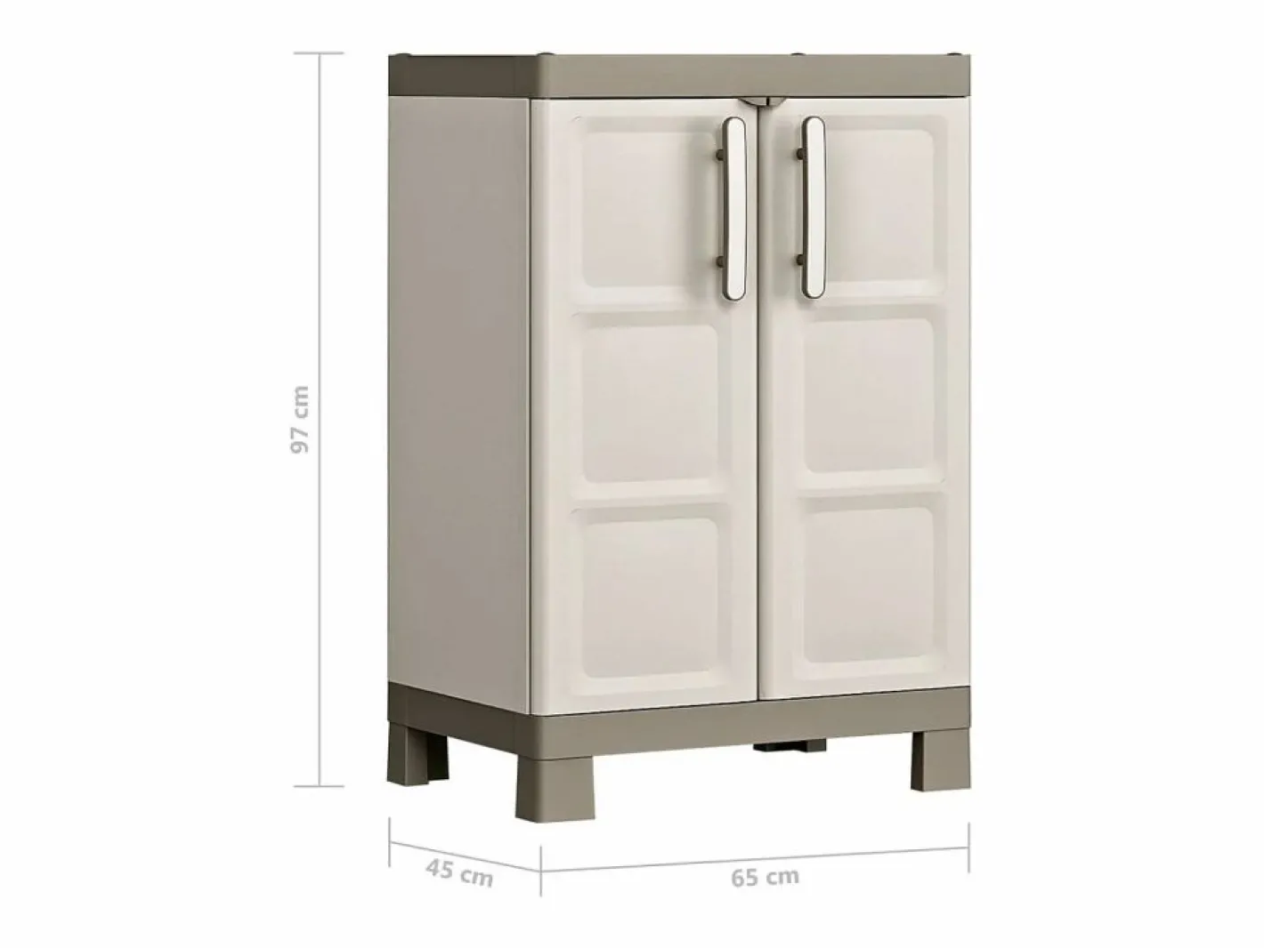 Keter Cajonera De Escritorio|Armario bajo almacenaje Excellence y taupe 97 cm