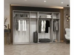 Abiks Möbel Armario Bari 1 con puertas batientes 202/300/52 6 puertas (cachemira) Gris Clearance