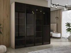 Armario: Beige Arena / Vidrio Antisol, 200 x 200 x 51 cm^