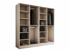 Armario: Beige Arena / Vidrio Antisol, 200 x 200 x 51 cm Negro New