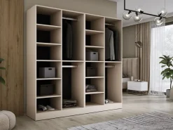 Armario: Beige Arena / Vidrio Antisol, 200 x 200 x 51 cm Negro New