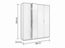Armario Belar 4 puertas Blanco Brillo^duehome New